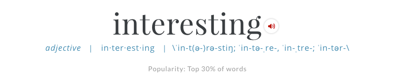 Interesting Definition